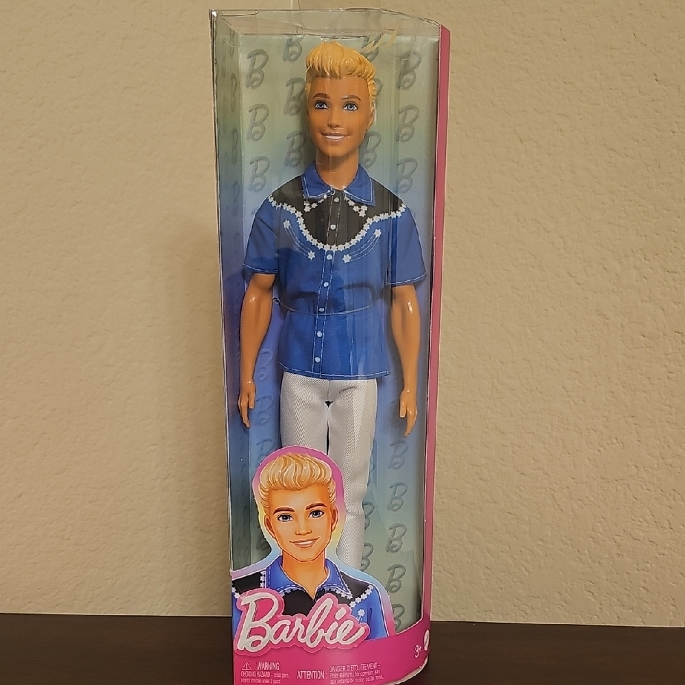 Barbie Ken Doll in Blue and White Outfit